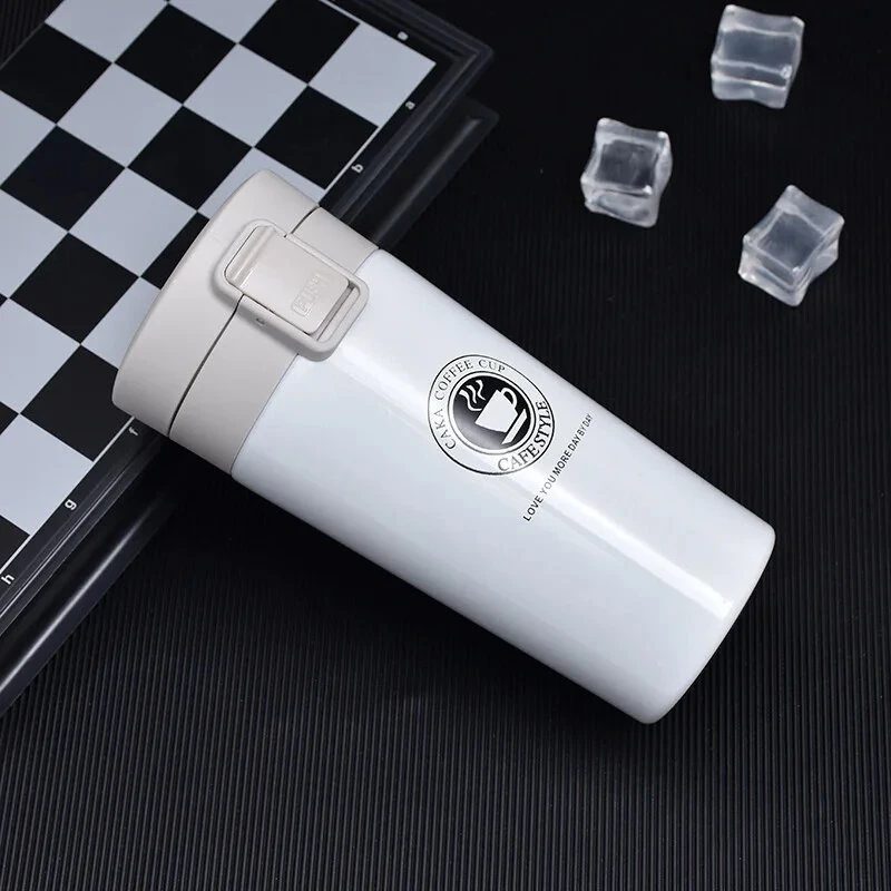 (image for) 380ml Thermal Bottle Coffee Mug Thermo Cup Thermos Flask Vacuum Cup Travel Portable Stainless Steel Water Bottle